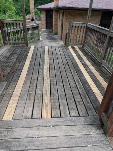 Completed deck work